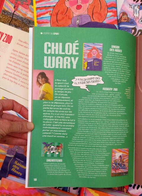 Article sur Chloé Wary dans le numéro 97 de la revue Citrouille, consacré au sport
