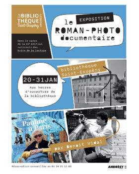 Expo&shy;si&shy;tion roman-photo et rencontre avec Benoit Vidal &agrave; Andr&eacute;sy / Nuits de la lecture